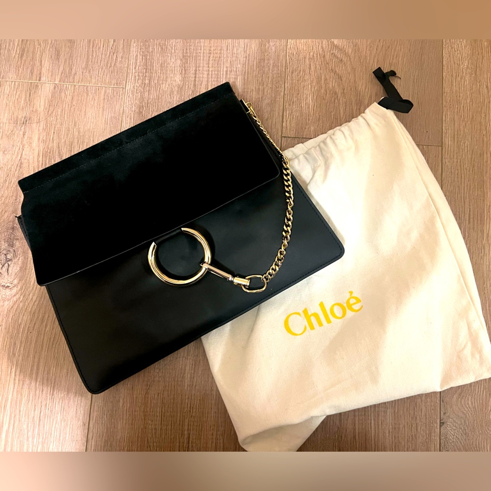 Chloe Black and Gold Women's Bag